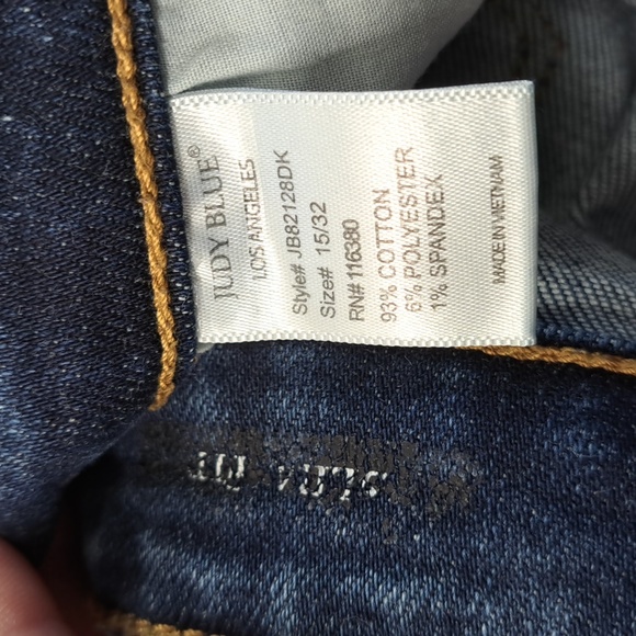 Jude Blue Slim Fit Dark Wash Distressed Blue Jeans Size 15/32 - Picture 15 of 17